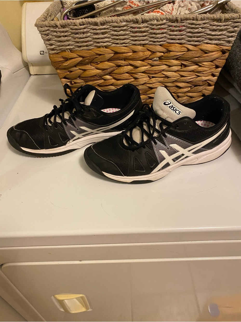 Asics Black and White Low-Top Athletic womens size 9.5 Sneakers